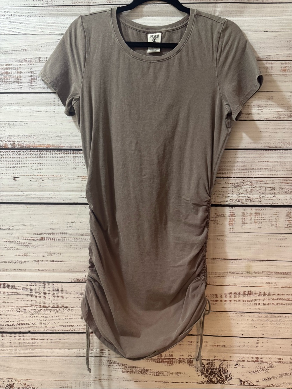 PINK Victoria's Secret Brown Ruched-Side Mini Dress